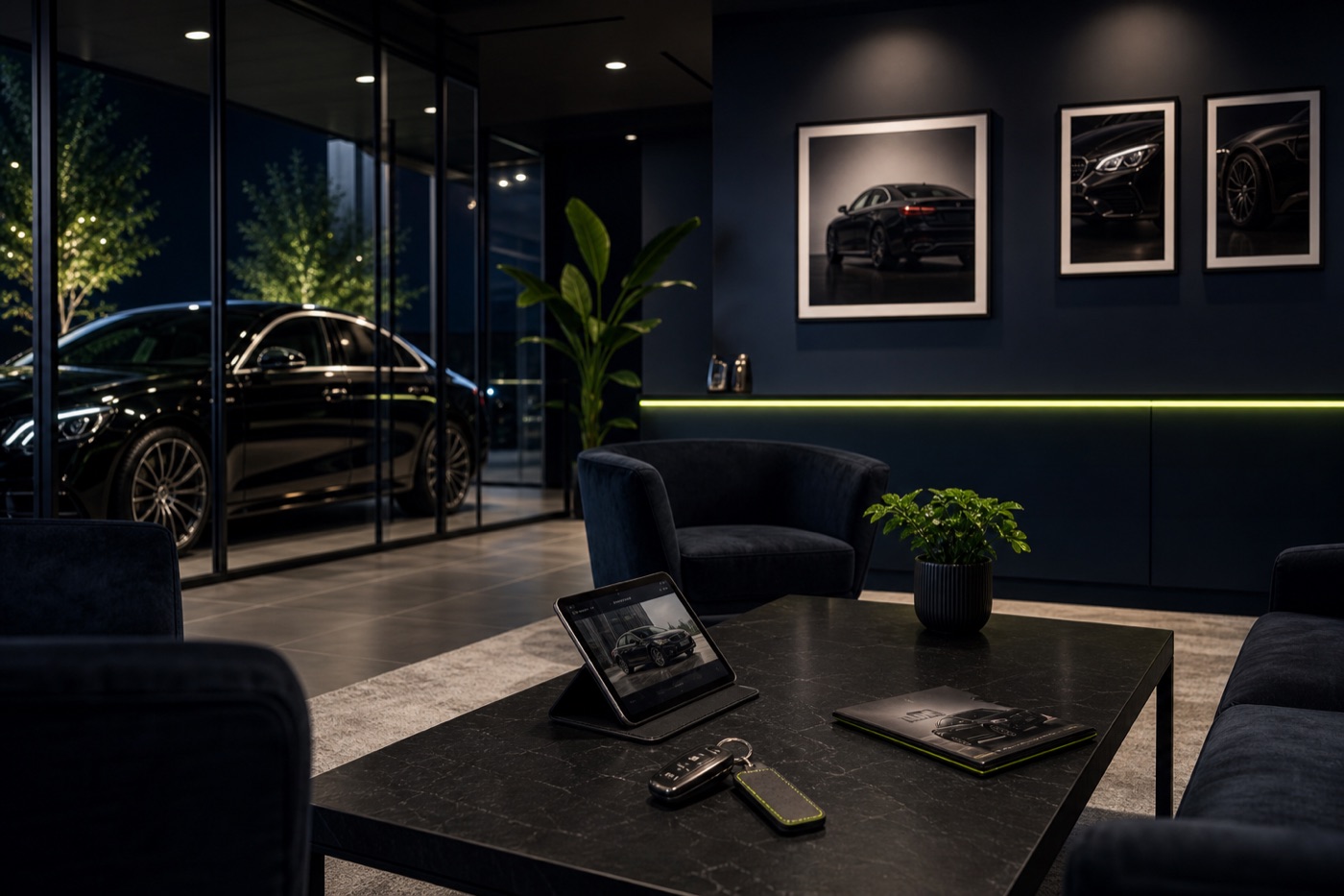 Wrapidautos rental office with car visible outside